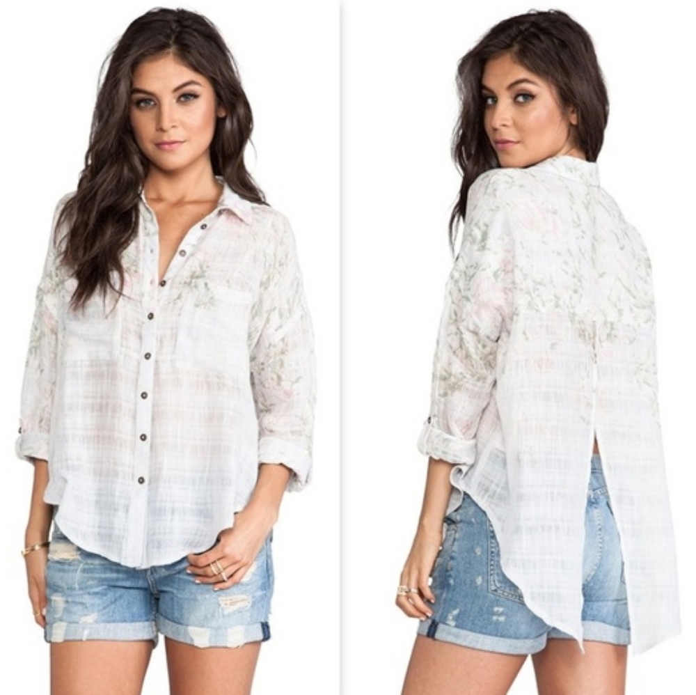 Free People | Shibori Button Down Top